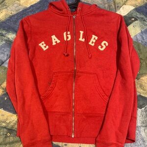 American Eagle Outfitters Zip up Hoodie Womens Small Red